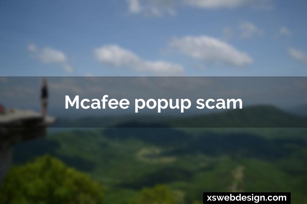Mcafee popup scam